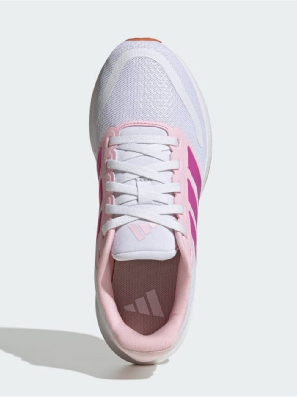 Adidas Kids' Runfalcon 5 Shoes in Cloud White / Clear Pink / Gum - Picture 4 of 7